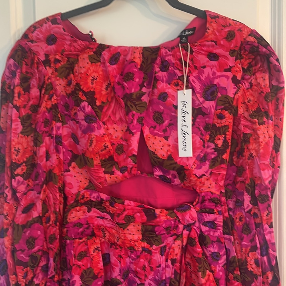 New With Tags NWT For Love & Lemons Lauren Ling Sleeve Dress.  XS - Picture 3 of 3